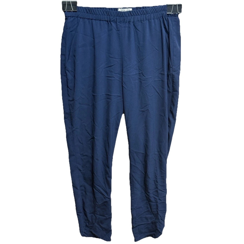 Marine Layer Allison Pants Women's Blue Tencel Stretch Pull On Comfort Small EUC